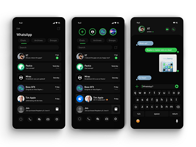 WhatsApp Dark Concept