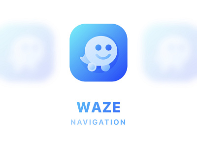 Waze - App Icon for Onyx Theme branding design icon design icon pack illustration ios ios app design jailbreak logo