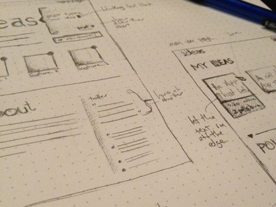 late night ideas brainstorming ideas paper pencil wireframes