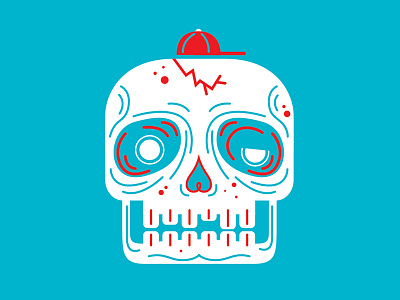 Monster Heads digital flat illustration skull vector