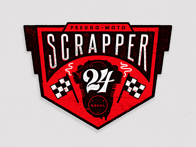 Scrapper Boys design engine motorcycle typography