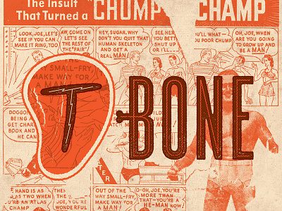 T-BONE antique design ephemera typography vintage