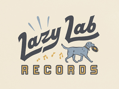 Logo Concept dog illustraion labrador lettering