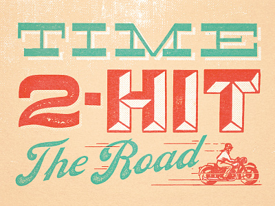Resignation Card design motorcycle retro typography