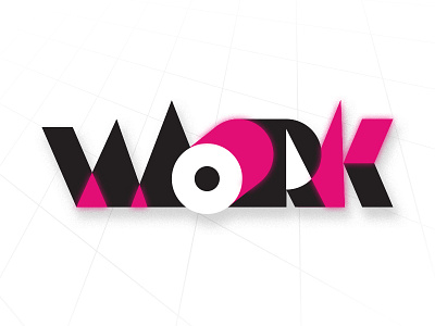 Work graphic design logo typography