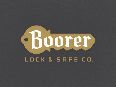 Locksmith Logo blackletter design key lettering logo typography