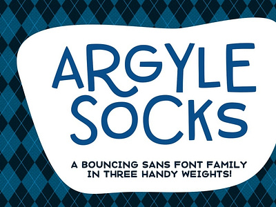 Argyle Socks: fun font in 3 weights!