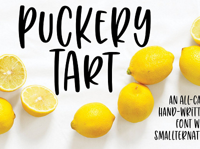 Puckery Tart: a tasty lettering font