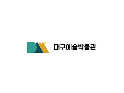 DAM Logo Concept (Horizontal) branding color colors design flat flatdesign graphic graphic design graphicdesign graphics hangul korea korean logo