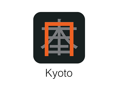 Kyoto App Concept app design flat flatdesign graphic graphic design graphicdesign graphics icon japan kyoto logo ui