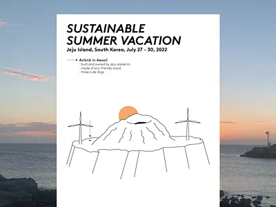 Airbnb Travel Contest Poster design flat graphic graphic design graphicdesign graphics illustration jejudo korea poster south korea southkorea travel