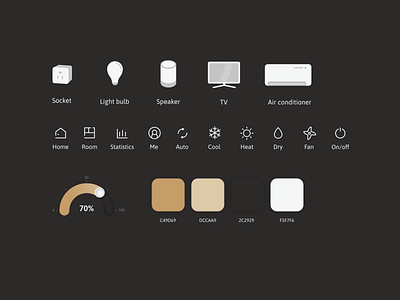 Visual system | Smart home devices app app figma icon illustraion ui vector
