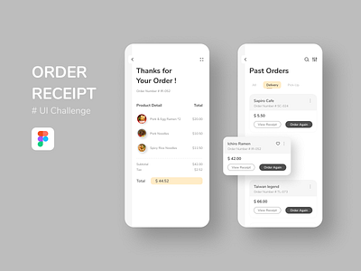 UI Challenge | Order Receipt