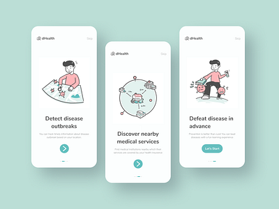 Disease prevention app | Onboarding page