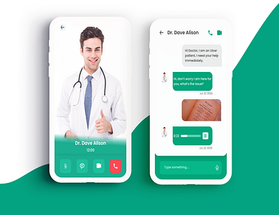 Talk to a Doctor app design flat illustration minimal mobile mobile app typography ui ux