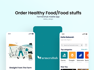 Organic food source app design illustration minimal mobile mobile app typography ui ux webapp design