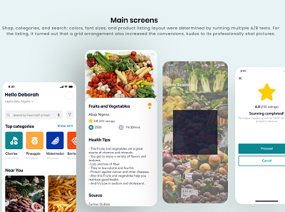 Organic food source app branding design illustration minimal mobile mobile app typography ui ux