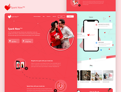 Spark Now Landing Page design minimal typography ui ux web website