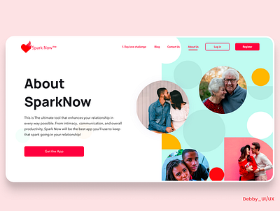 Hero Section for SparkNow About Us Page design minimal typography ui ux web webapp design