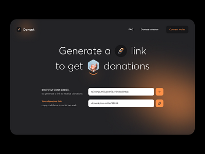 Donunk - easy way to donate to celebrities in crypto ✨✌️