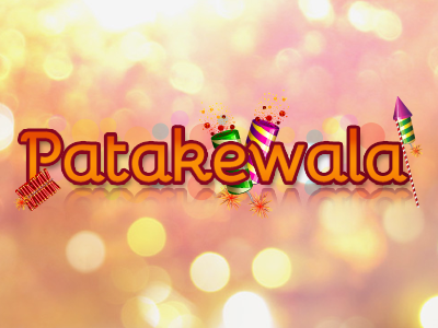 Patakewala Logo crackers lights logo design