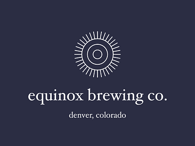 Equinox Brewing Co Primary Logo brand identity branding branding design design logo logo design vector