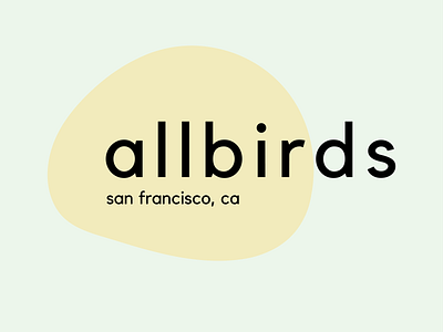 Allbirds Mock Rebrand Secondary Logo brand identity branding branding design design lettering logo logo design typography