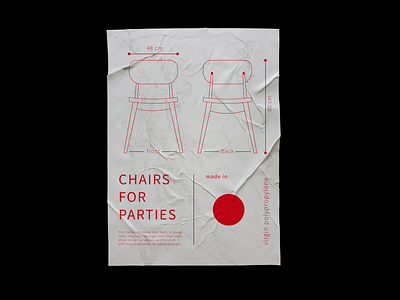 Chairs for parties poster poster art poster design