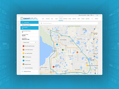 Outage Map Concept dashboard interface ui ux