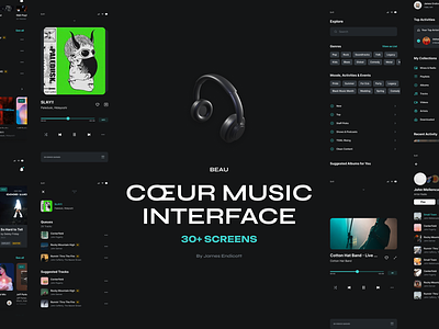 Cœur - iOS Music Player UI app deezer music music player music ui music ui kit spotify tidal ui ui kit uikit user interface