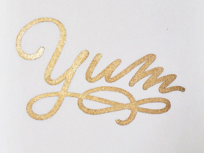 Yum america calligraphy gold handlettering lettering paintpen pentouch script typography