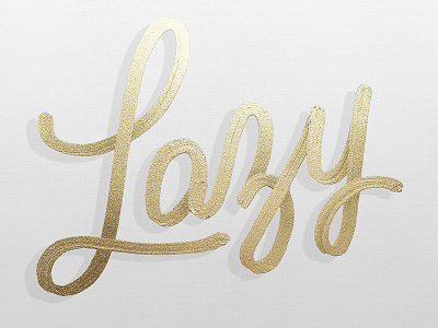 Lazy Lettering brush script calligraphy cursive gold hand drawn lettering metallic script shadow texture type