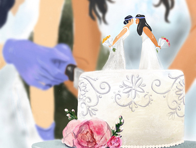 Pandemic Love characterdesign design flat flower food illustration wedding