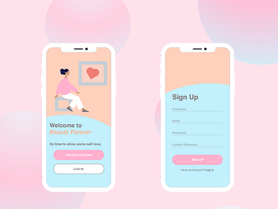 Sign up page app branding dailyui dailyui001 design illustration minimal mobile sign up ui ux