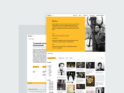 Web design | Zona Paz archive page interface design single page ui web web design webdesign website