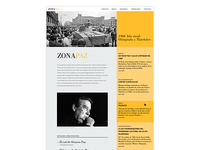 Home page | Zona Paz information architecture typographic web web web design webdesign website website builder white space