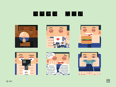 Cube Man design graphic design illustration vector