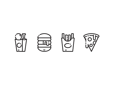 fastfood icons design designer dribbble fast food fastfood fastfoodicon figma food food icons graphic design icon icon design icons illustrator minimal ux ux design vector art