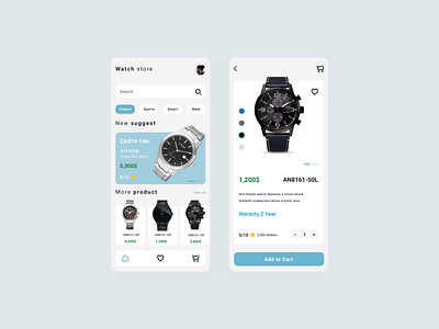 watch store app app design application art design designer dribbble figma illustrator minimal ui ui design ui desinger uidesign ux web web design