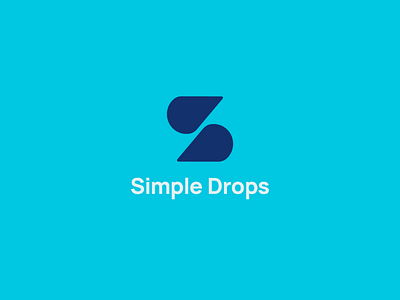Simple Drops brand design drop letter s logo minimalist water water company