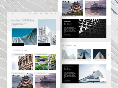 Architecture Website Exploration architecture desktop grid layout photography web design website design