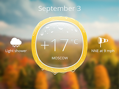 Weather App (concept) app concept ios iphone rain weather