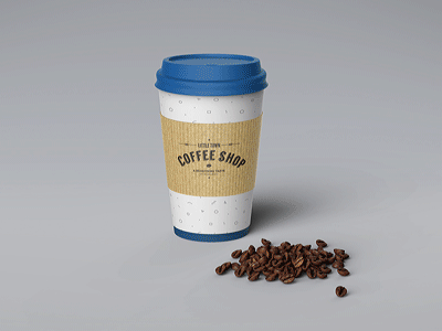 Coffee Cup Mockup brand branding cafe coffee cup mockup cup logo paper presentation showcase sleeve starbucks tea