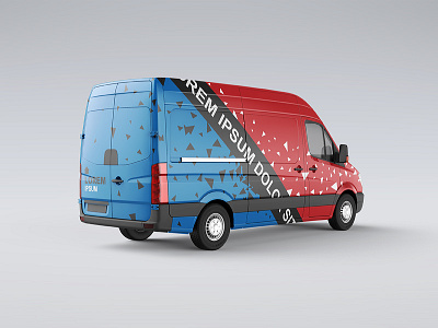 Van Mock-Up branding car corporate delivery logo mockup van van mock up wrap
