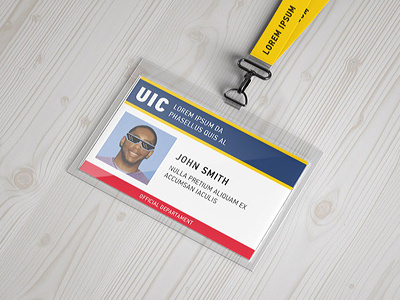Horizontal Lanyard / Badge Mock-up badge badge mock up blank business card card mockup id id card identity identity card lanyard mock up