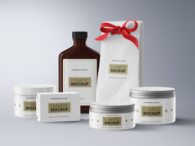 Cosmetic Mock-Up beauty bottle dyn jar liquid makeup mockup package scene generator soap