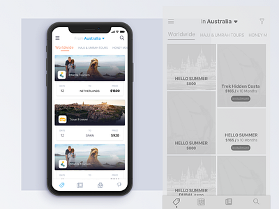Travel Booking App app interaction interface ios travel ui ux wireframe