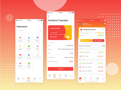 Bank Application Design Concept app bank bank app bank design banking app e wallet finance finance app ui ux