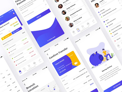 Cybank - Finance & Banking Application Design App UI Kits #1