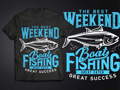 The Weekend Fishing T-shirt Design